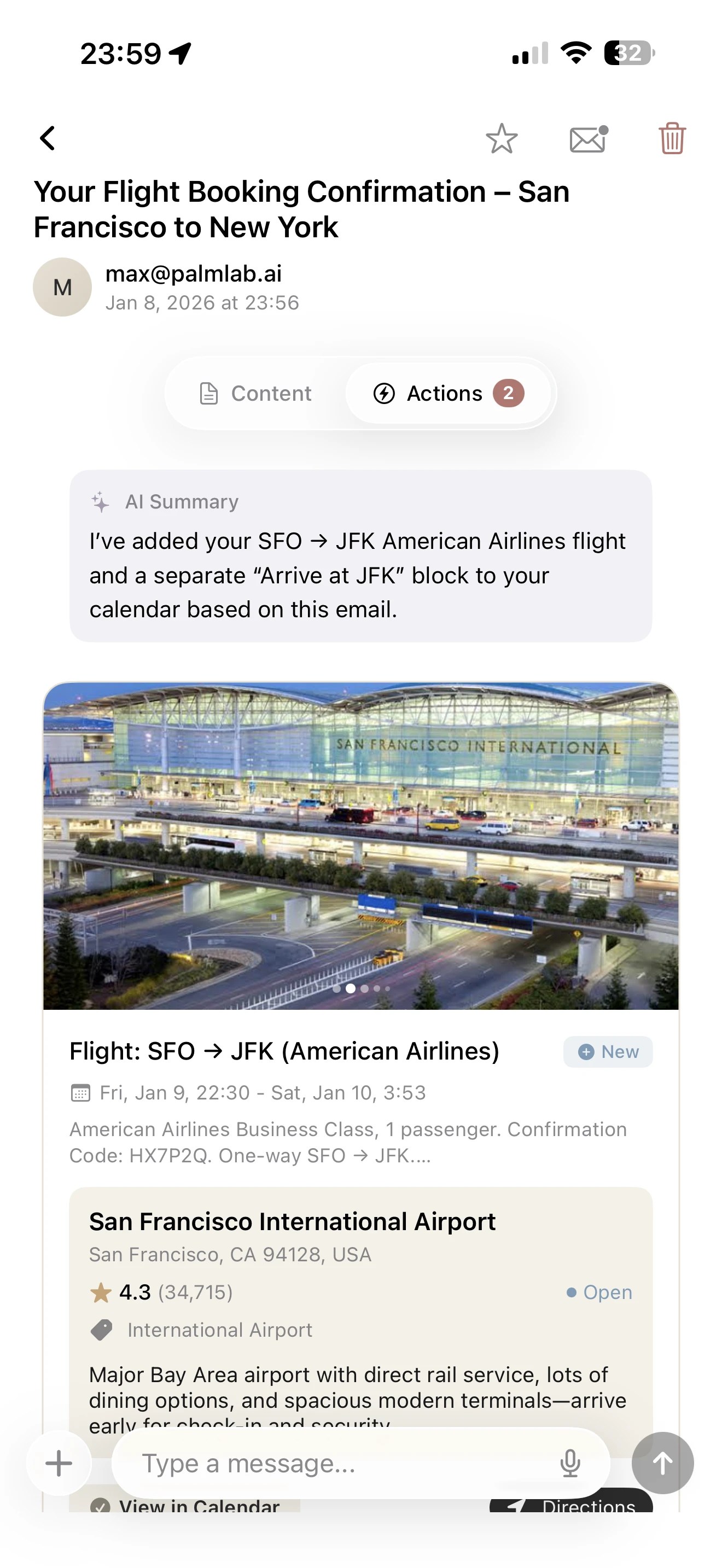 Calendor Email Integration
